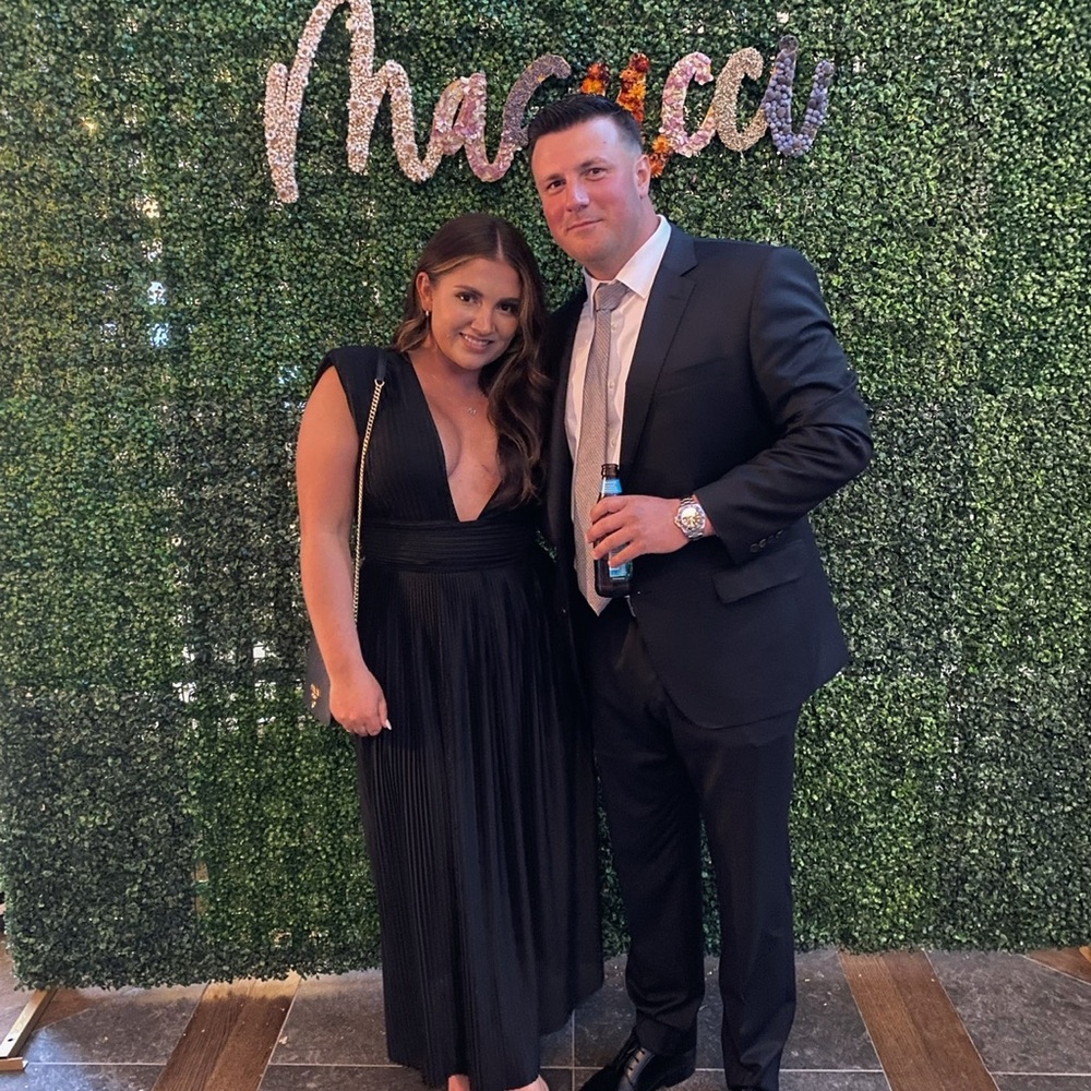 Sabina Musayev Black Long Plunge Midi Dress